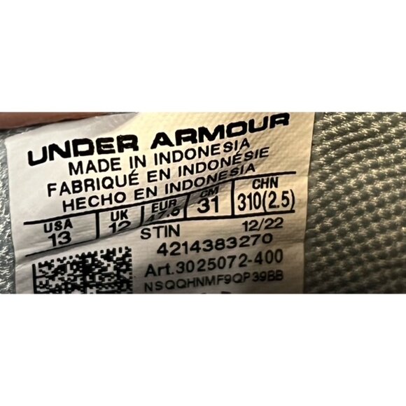 Under Armour Steph Curry Blue UA Charged Spikeless Golf Shoes Size 13 No Box - Picture 6 of 10